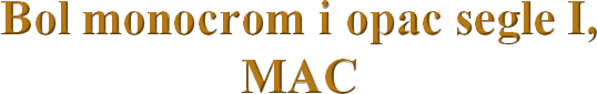 Bol monocrom i opac segle I,  MAC